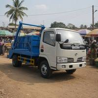 Conteneur de collecte de déchets de 6 m³ avec bras pivotant pour camion benne, bac de collecte de déchets en acier détachable