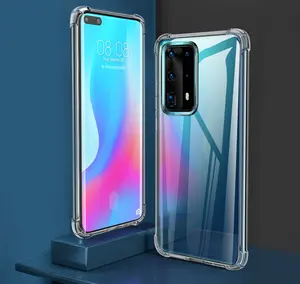 Pour <span class=keywords><strong>Huawei</strong></span> P50 <span class=keywords><strong>Pro</strong></span> Luxury Designer Clair 4 Coin Anti Goutte <span class=keywords><strong>Silicone</strong></span> Étanche Sacs et Étuis pour Téléphones portables 2d à sublimation - Product Image 1