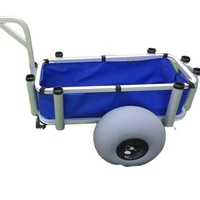 Carrito de playa de aluminio TC-2022 con ruedas de malla de 12 pulgadas, 4 soportes para cañas, carrito de pesca, carrito de herramientas, OEM para exteriores