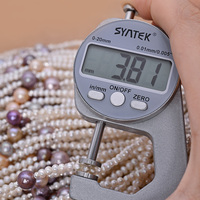 Bracelet de perles violettes naturelles d'eau douce de 6 à 8 pouces, plaqué or, plaqué argent sterling, bijoux élégants pour femmes