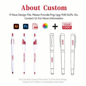 Stylo bille promotionnel à prix compétitif, personnalisable avec logo, en plastique, pour fournitures de bureau - Product Image 2