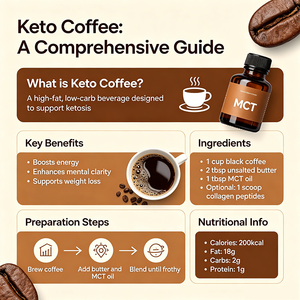Café instantané Keto à faible teneur en glucides, <span class=keywords><strong>sans</strong></span> <span class=keywords><strong>sucre</strong></span>, à l'huile MCT, favorisant la satiété, graisses saines, boisson saine quotidienne, marque privée OEM - Product Image 3