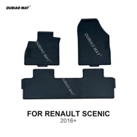 Tapis de sol pour RENAULT SCENIC 2016+, doublures de sol en PVC faciles à nettoyer