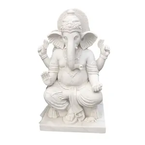 Hot Fashion Customized Colors Garden Decoration Ganesh Statue Large Modern Marble Ganesh Statue