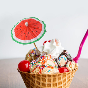 Piques à cocktail en forme <span class=keywords><strong>de</strong></span> pastèque, <span class=keywords><strong>parasol</strong></span>, 4 pouces, cure-dents pour boissons et aliments, cure-dents décoratifs pour fête - Product Image 5