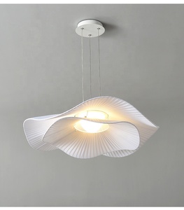 Đèn treo trang trí hình lá sen sáng tạo hiện đại cho phòng ăn, biệt thự, cầu thang, đèn treo bằng vải - Product Image 5