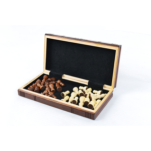 15 "từ bàn cờ bằng gỗ trò chơi thiết lập với nam châm Crafted cờ vua mảnh bảng gấp cho trẻ em người lớn bao gồm thêm nữ hoàng - Product Image 2