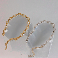 Bracelet chaîne ovale Gaovo O Link plaqué or 18 carats en acier inoxydable 316L épais, style trombone, pour femme, bijou de mode quotidien, cadeau