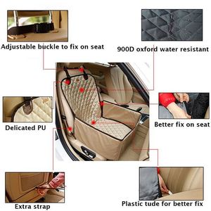 Housse de siège auto pour animaux de compagnie 2 en 1, siège surélevé de luxe pour chien et chat, housse de siège avant pour voiture, antidérapante, imperméable - Product Image 6