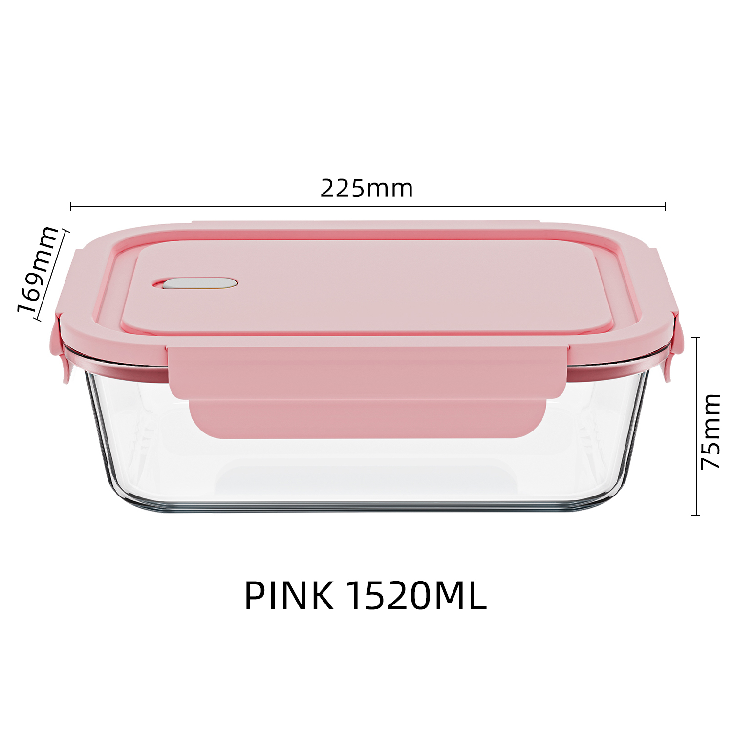 Kitchen Food Storage Heatable Leak Proof Microwave Safe Dishwasher Safe Lunch Box Office Refrigerator Sealed Borosilicate Glass view 2