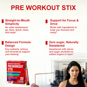 Cân bằng công thức thiết kế không đường và hương vị tự nhiên với vitamin và khoáng chất cao cấp lớp Pre Workout bột - Product Image 6