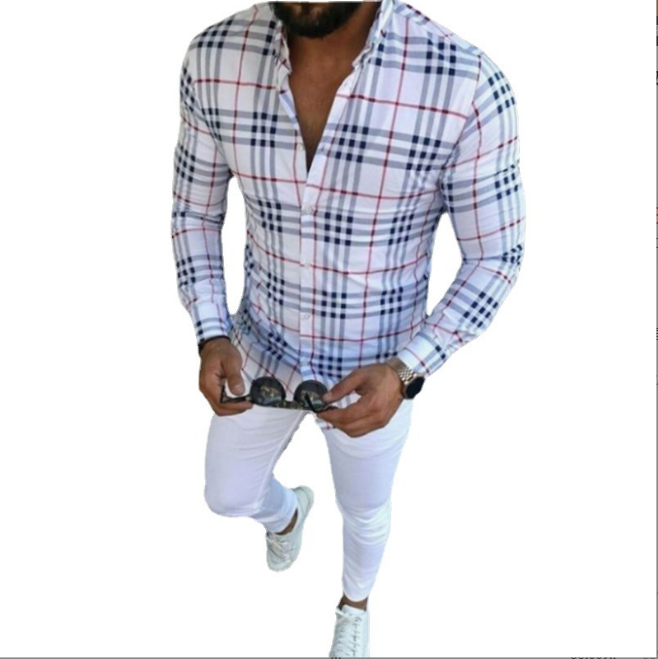 camisa de cuadros de hombre