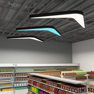 Swallowtail <span class=keywords><strong>LED</strong></span> ánh sáng hiện đại tối giản sáng tạo cá tính phòng văn phòng phong cách công nghiệp Đèn chùm sắt đen 6000K 3 năm - Product Image 1