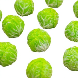 Breloques miniatures en résine peintes à la main, modèle chou, simulation alimentaire, pour la fabrication de porte-clés et pinces à cheveux DIY - Prix de gros - Product Image 3
