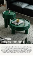 Ensemble de tables basses modernes et minimalistes en plastique, table d'appoint extensible, écologique et durable pour petits appartements, meubles de salon