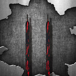 Cordones Planos de Poliéster Duraderos de 8 mm con Estampado de Arcoíris y Diseño Pintado a Mano para Zapatos Deportivos de Baloncesto - Product Image 4