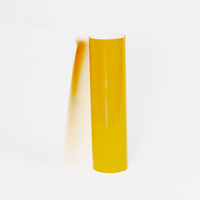 Fournisseur de papier vinyle PU de haute qualité, jaune moyen mat HTV, transfert thermique, MR021-P matériaux d'impression, rouleau de papier pour vêtements