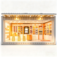 Kiosque commercial personnalisable, boutique modulaire de luxe en conteneur, magasin en conteneur, café en conteneur de 20 pieds, maison en conteneur pour entreprise