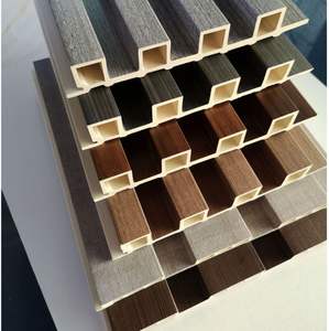 Decoración de Interiores, Revestimiento de Pared Clásico 3D Acanalado, Revestimiento de PVC con Diseño de Madera, Rejilla, Panel de Pared Interior de Plástico - Product Image 4