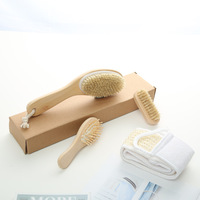 Promotion en gros : Coffret cadeau de bain 4 pièces avec brosse corporelle en forme de cuisse de poulet, éponge de dos et brosse à ongles