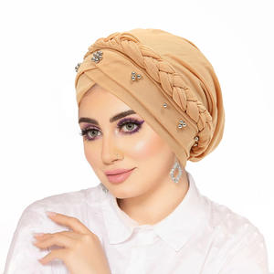 Nuovo Multi-colore perline per unghie intrecciato Hijab Cap da donna <span class=keywords><strong>musulmano</strong></span> foulard accessori all'ingrosso - Product Image 5