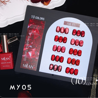Nouveau Kit de Vernis à Ongles Gel UV Mini 10 Couleurs Milan pour l'Été, Non Toxique, Tendance, Personnalisé, Anti-Jaunissement, Effet Œil de Chat, pour Salons de Manucure