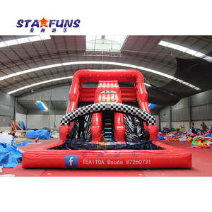 สไลเดอร์สูบลมสีแดงสำหรับสระว่ายน้ำสไลเดอร์สูบลมได้สำหรับสวนน้ำ - Product Image 3