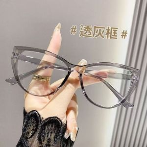 Montures de lunettes œil-de-chat transfrontalières pour femmes, monture complète en PC, protection anti-UV et anti-lumière bleue, pour myopie - Product Image 1