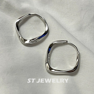 S925 orecchini a cerchio a rombo geometrico in argento Sterling per donne dal Design unico Vintage con luce di lusso di alta gamma - Product Image 1