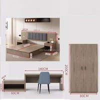 Juego de Muebles de Dormitorio Modernos para Hotel, Diseño de Paneles de Madera Sólida, Ecológicos, Apilables, Duraderos, para Uso en Escuelas y Apartamentos, Personalizados de Fábrica