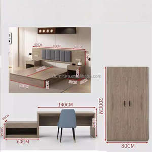 Factory Custom Modern Double <b>Beds</b> <b>Set</b> Wooden Hotel Bedroom Furniture Eco-friendly Modern for Apartment <b>Single</b> <b>Bed</b> for Furniture - Product Image 4