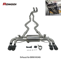 Système d'échappement arrière haute performance Rongdi 340i M340i 3.0T G20 2019-2025, échappement brossé de 1,5 mm d'épaisseur, silencieux à soupape électronique 304