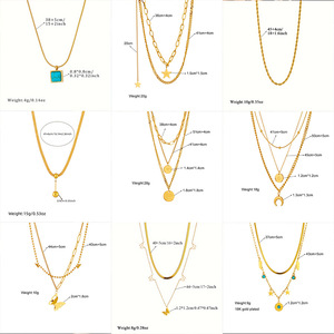 <span class=keywords><strong>Collier</strong></span> pendentif <span class=keywords><strong>multicouche</strong></span> en acier inoxydable 316L RINHOO, style hip-hop punk vintage, pour femmes, <span class=keywords><strong>collier</strong></span> à <span class=keywords><strong>double</strong></span> chaîne, bijoux - Product Image 5