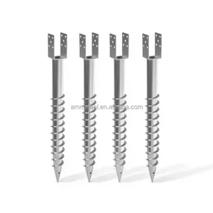 Manufacturers Supply Photovoltaic Pile Hot-dip Galvanized Ground Screw Photovoltaic Support Base Ground Screws