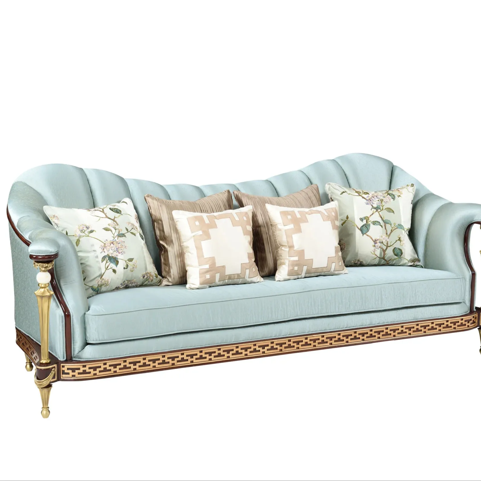 Lüks Modern oturma odası kanepe mobilya 2 parça mavi kanepe oturma odası kanepe zarif oturma odası kanepe