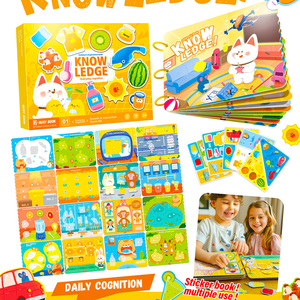 Libro de Actividades 4 en 1 para Niños, con Pegatinas Reutilizables y Removibles, Libro Educativo con Imágenes, Set de Aprendizaje Temprano para Niños Pequeños - Product Image 2