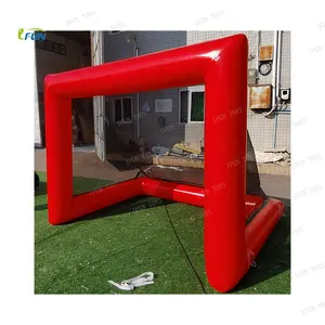 Outdoor team building group games inflatable football goal/soccer target goal for sponge speed shoes