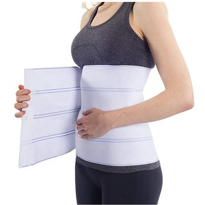 Carpeta Abdominal Post Cirugía Unisex Carpeta Abdominal de 3 paneles Cinturón de barriga plano Entrenador de cintura Cinturón de ajuste Abdominal posparto - Product Image 1