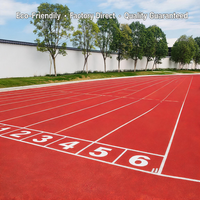 Revêtement de sol sportif hybride de qualité professionnelle 400m, perméable et écologique, certifié IAAF, pour terrains universitaires