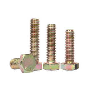 Stock d'usine M4 <span class=keywords><strong>M</strong></span> 5M6 M8 M20 boulon en acier au carbone 8.8 boulon à tête hexagonale en Zinc jaune DIN933 DIN931 - Product Image 6