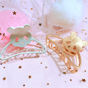 Pinza <span class=keywords><strong>de</strong></span> Pelo Metálica Rectangular Personalizada con Diseño Hueco para Mujer, Venta Caliente - Product Image 1