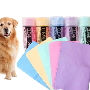 超吸収性PVA犬用バスタオル犬用クイックドライマルチカラーペットグルーミングタオル - Product Image 6