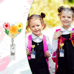 ที่ใส่บัตรพลาสติกแบบมีสายคล้องคอ ลายดอกไม้แห้งสุดหรู สำหรับบัตรประจำตัว พยาบาล หรือเป็นของขวัญ - Product Image 5