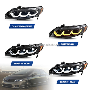 Faros Delanteros LED para <span class=keywords><strong>Honda</strong></span> <span class=keywords><strong>Civic</strong></span> 8ª Gen 06-09, Luces de Encendido DRL, Señal de Giro Secuencial, Luces de Repuesto Automotrices - Product Image 3