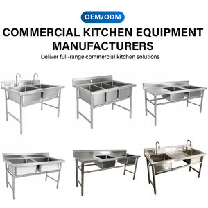 Évier de cuisine professionnel en acier inoxydable à cuve profonde pour restaurants et hôtels, avec service de nettoyage - Product Image 4