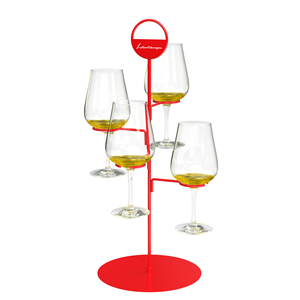 Soporte de metal para copas de cóctel Wine Flight Tree de 4 brazos con logotipo personalizado - Product Image 3
