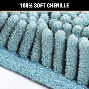 Chenille Bathroom Rugs Extra Soft and Absorbent Shaggy <strong>Bath</strong> <strong>Mat</strong> Machine Washable Non-Slip Plush Carpet <strong>Runner</strong> for Tub - Product Image 5