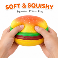 Jouet Squishy Géant Hamburger, Jouet à Presser Doux en Forme de Burger, Grande Taille, Jouet Anti-Stress Nouveauté pour Enfants et Adultes, Vente en Gros