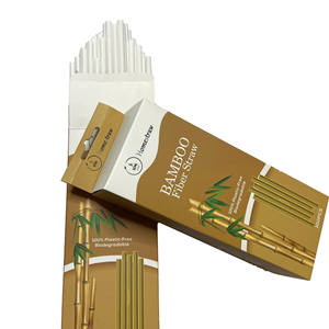 100% abbaubarer Trinkhalm aus natürlichen Bambusfasern, umweltfreundliches Einweggeschirr aus Weizenstroh, Papier, Mais, Zuckerrohr für Camping - Product Image 4