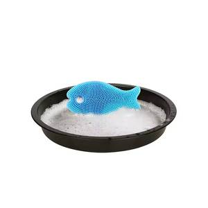 Food Grade Two-tone Fish Shape <b>Brush</b> for Dish and Home Cleaning Hand Design Kitchen Usage - Product Image 4